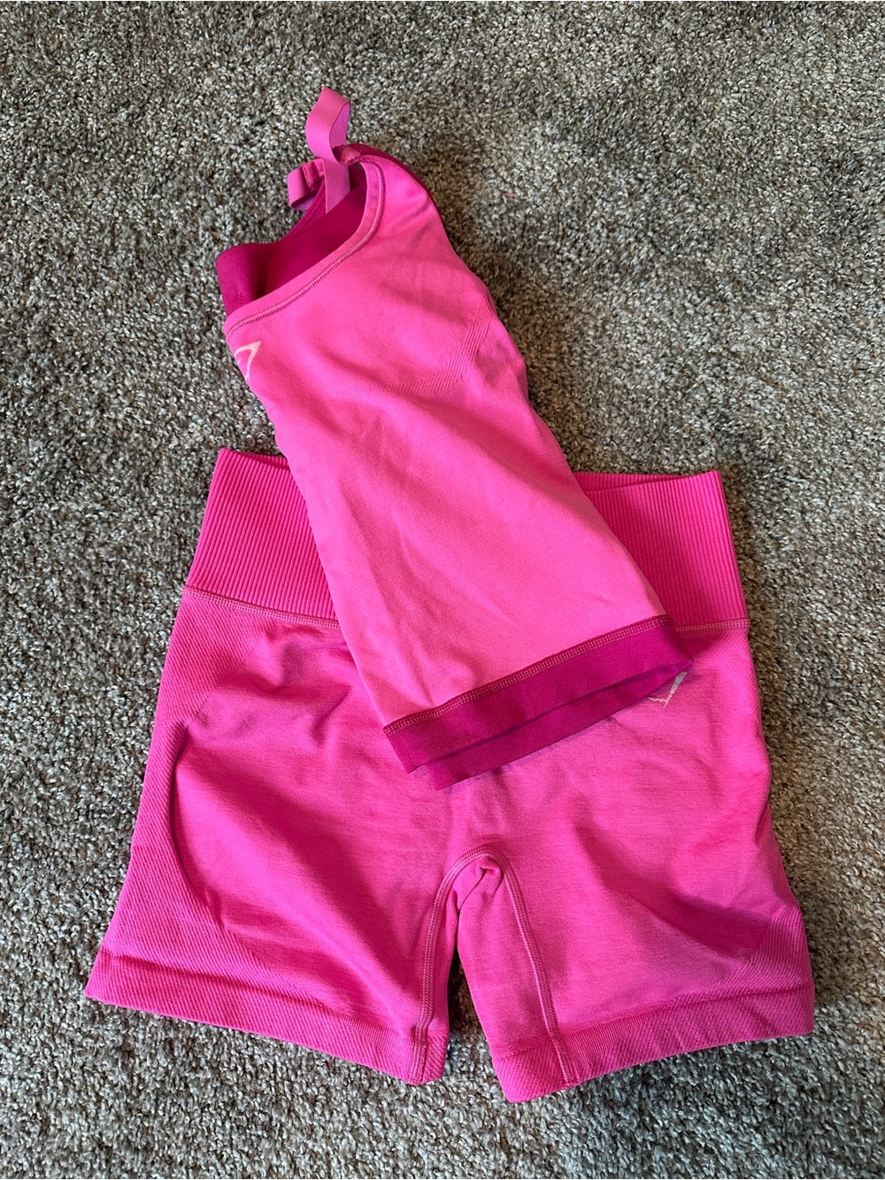 Gymshark pink double lined set